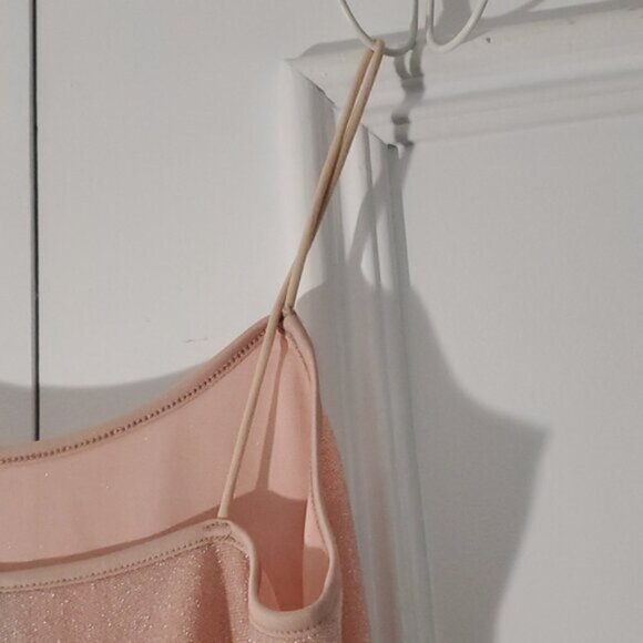 Shimmer Spaghetti Midi Dress in Peach Pink- Size Small- NWOT - Picture 11 of 11
